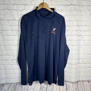 Nike Virginia Cavaliers Shirt Mens 2XL Intensity‎ 1/4 Quarter Zip Dri Fit Top